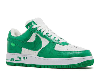 LOUIS VUITTON x NIKE AIR FORCE 1 LOW By Virgil Abloh WHITE GYM GREEN